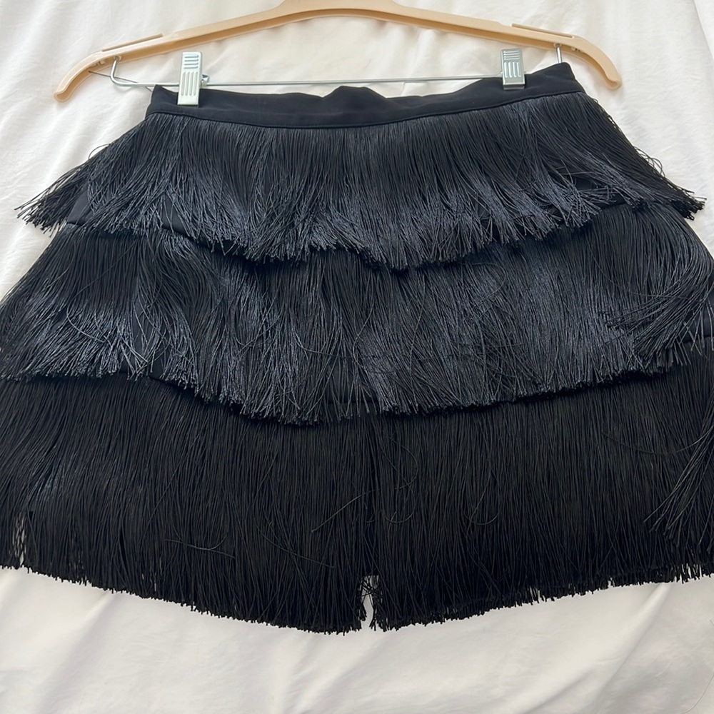 Vici fringe mini skirt